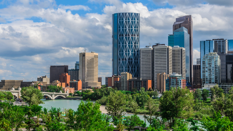 Calgary Alberta-Downtown Cityscape